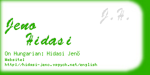 jeno hidasi business card